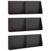 vidaXL T&aacute;mfal 6 db 60 x 12 x 50 cm Ac&eacute;l Fekete