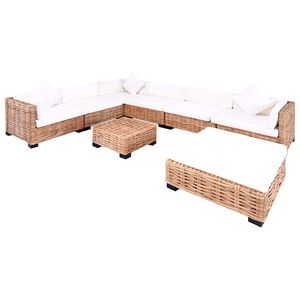 vidaXL 27 r&eacute;szes term&eacute;szetes rattan kanap&eacute;szett