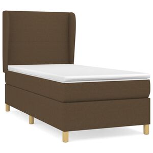 vidaXL s&ouml;t&eacute;tbarna sz&ouml;vet rug&oacute;s &aacute;gy matraccal 80 x 200 cm