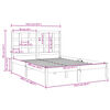 vidaXL tömör fa ágykeret 120 x 200 cm