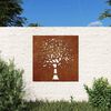 vidaXL famint&aacute;s corten ac&eacute;l kerti fald&iacute;sz 55 x 55 cm