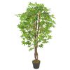 vidaXL z&ouml;ld, cserepes műjuharfa 120 cm