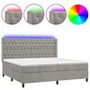 vidaXL vil&aacute;gossz&uuml;rke b&aacute;rsony rug&oacute;s &eacute;s LED-es &aacute;gy matraccal 200x200 cm