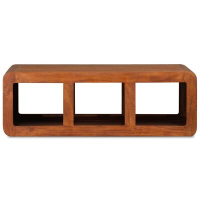 vidaXL tömör fa dohányzóasztal mézszínű bevonattal 90 x 50 x 30 cm