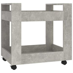 vidaXL betonsz&uuml;rke szerelt fa asztal-kocsi 60 x 45 x 60 cm