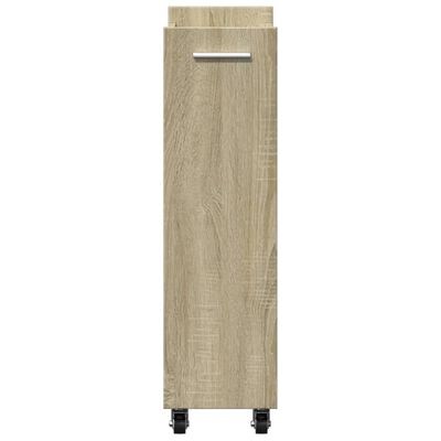vidaXL sonoma tölgy színű szerelt fa szekrény kerekekkel 60x22x79 cm