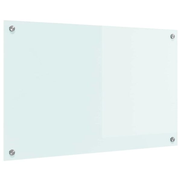 vidaXL Konyhai splashback Feh&eacute;r 80 x 50 cm edzett &uuml;veg