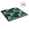 vidaXL 48 db z&ouml;ld XPS origami fali panel 50 x 50 cm 12 m&sup2;