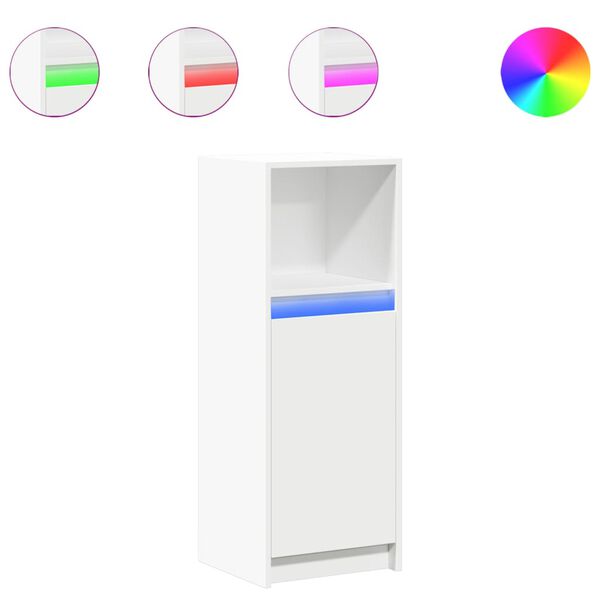 vidaXL fehér szerelt fa tálalószekrény LED-del 38 x 34 x 100 cm