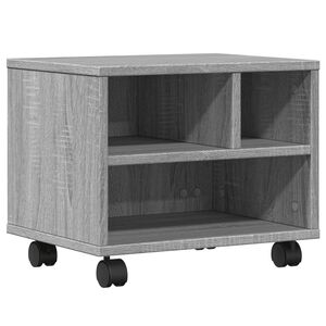 vidaXL sz&uuml;rke sonoma sz&iacute;nű nyomtat&oacute;&aacute;llv&aacute;ny kerekekkel 41x32x34,5 cm