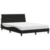 vidaXL fekete sz&ouml;vet &aacute;gy matraccal Hanko 140x190 cm