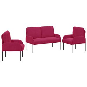 vidaXL &Uuml;lőgarnit&uacute;r&aacute;k p&aacute;rn&aacute;val 3 pcs Bord&oacute; 115 x 56 x 80 cm Furn&eacute;r
