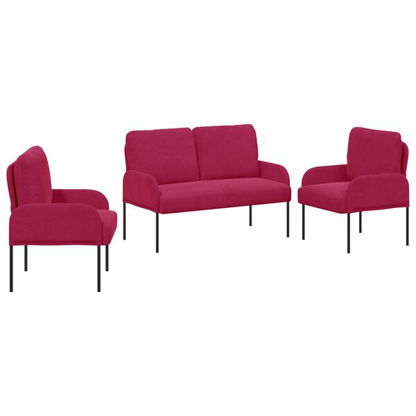 vidaXL &Uuml;lőgarnit&uacute;r&aacute;k p&aacute;rn&aacute;val 3 pcs Bord&oacute; 115 x 56 x 80 cm Furn&eacute;r