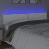 vidaXL feh&eacute;r műbőr LED-es fejt&aacute;mla 180 x 5 x 78/88 cm