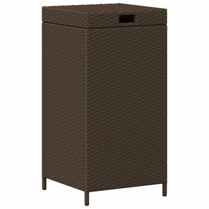 vidaXL K&uuml;lt&eacute;ri szemetes Barna 40 x 40 x 80 cm polirattan
