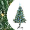 vidaXL Mű kar&aacute;csonyi fa h&oacute;val bor&iacute;tva LED f&eacute;nyekkel 150 LED-del 150 cm