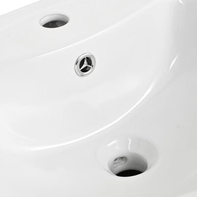 vidaXL falra szerelhető fehér kerámia mosdókagyló 520 x 450 x 190 mm