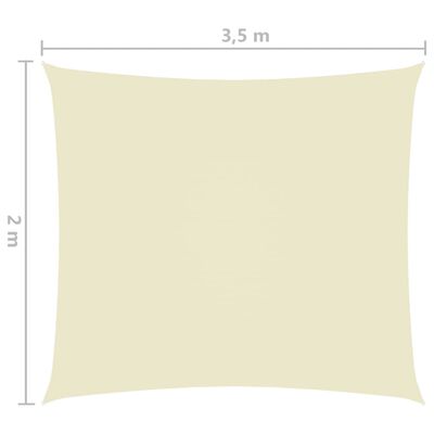 vidaXL krémszínű téglalap alakú oxford-szövet napvitorla 2 x 3,5 m