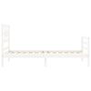 vidaXL fehér tömör fa ágykeret fejtámlával 90 x 200 cm