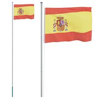 vidaXL alumínium spanyol zászló és rúd 6,23 m