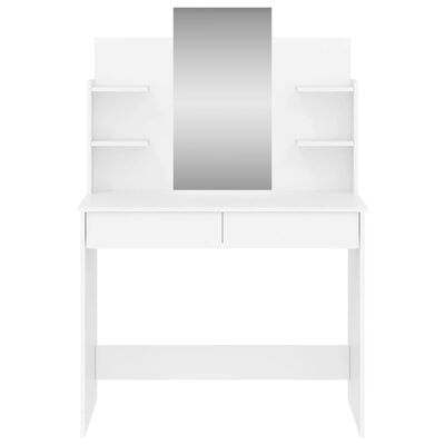vidaXL fehér fésülködőasztal tükörrel 96x39x142 cm