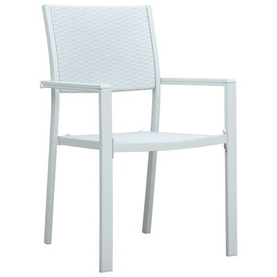 vidaXL 4 db fehér rattan hatású műanyag kerti szék
