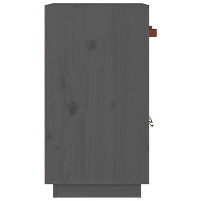 vidaXL szürke tömör fenyőfa tálalószekrény 65,5 x 40 x 75 cm