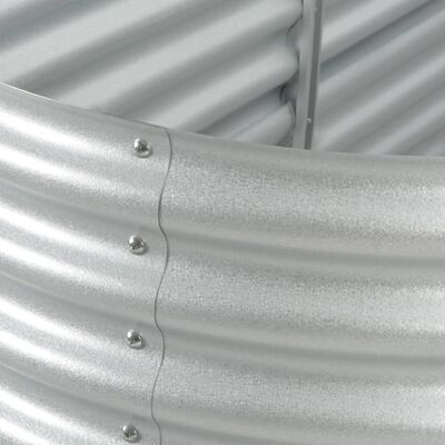 vidaXL ezüstszínű horganyzott acél kerti magaságyás 400 x 80 x 44 cm