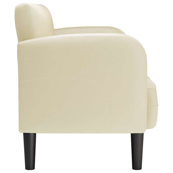 vidaXL kr&eacute;m műbőr loveseat kanap&eacute; 110 cm