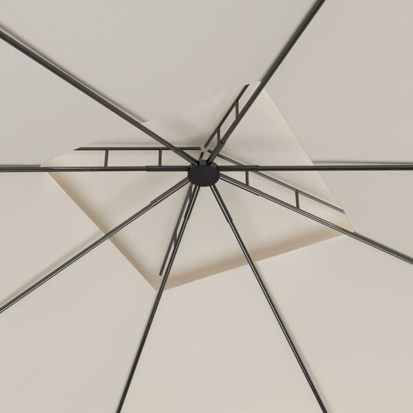 vidaXL krémszínű pavilon 3 x 3 x 2,7 m 160 g/m²