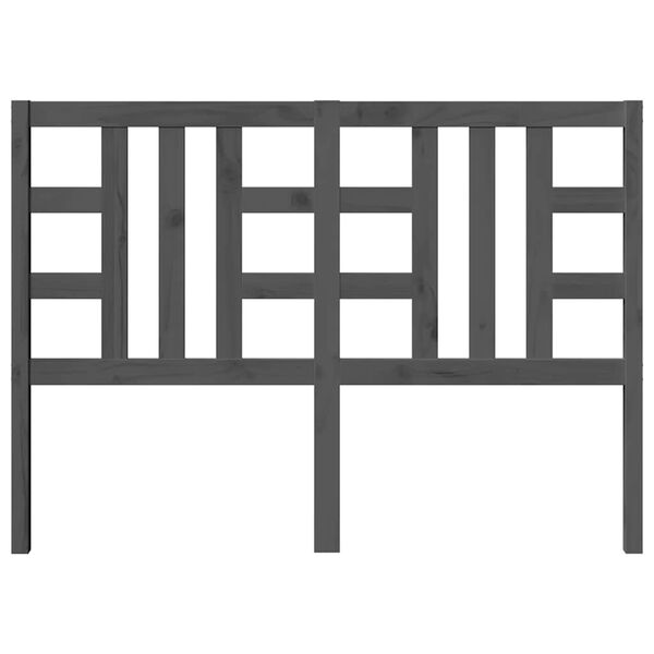 vidaXL szürke tömör fenyőfa ágy fejtámla 141 x 4 x 100 cm