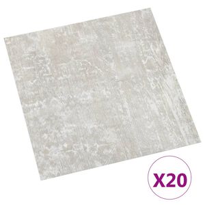 vidaXL 20 db világosszürke öntapadó PVC padlólap 1,86 m²