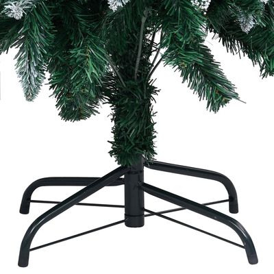 vidaXL műkarácsonyfa LED-del / tobozzal / pelyhes hóval 180 cm
