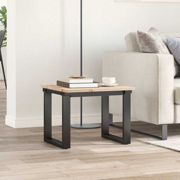 vidaXL t&ouml;m&ouml;r fenyőfa n&eacute;gyzet alak&uacute; asztallap 50 x 50 x 1,7 cm