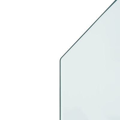 vidaXL hatszög alakú kandalló-üveglap 80 x 50 cm
