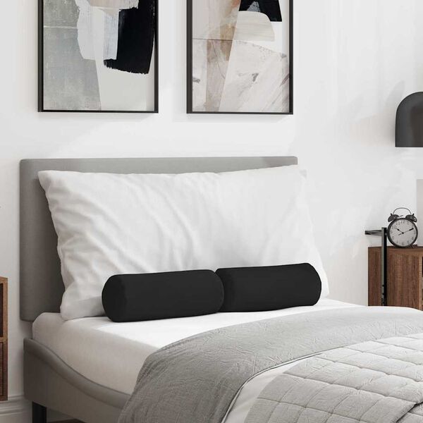 vidaXL Hengerp&aacute;rn&aacute;k 2 pcs Fekete &Oslash; 15 x 40 cm Mikrosz&aacute;las Sz&ouml;vet