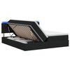 vidaXL LED t&aacute;rol&oacute;s &aacute;gy matraccal Fekete 200 x 200 cm Sz&ouml;vet