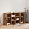 vidaXL Cipőpad polcokkal t&aacute;rol&oacute;val &Ouml;reg fa 103 x 30 x 54,5 cm Faanyag