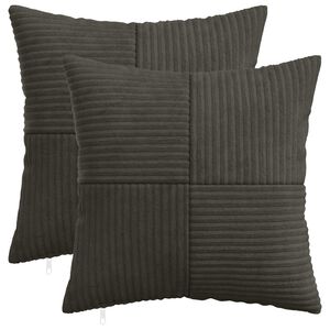 vidaXL P&aacute;rna huzat 2 pcs ALMELO Antracitsz&uuml;rke 30 x 30 cm cord