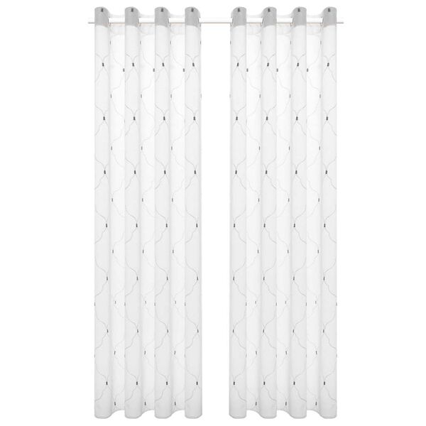 vidaXL Függönyök 2 pcs Fehér 140 x 245 cm Poliészter