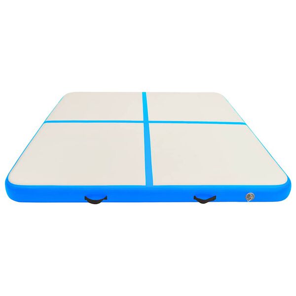 vidaXL k&eacute;k PVC felf&uacute;jhat&oacute; tornamatrac pump&aacute;val 200 x 200 x 20 cm
