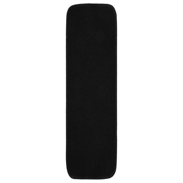 vidaXL 15 db fekete négyszögű csúszásmentes lépcsőszőnyeg 75 x 20 cm