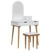 vidaXL Sminkasztal K&eacute;szlet FAUSKE 4 pcs Feh&eacute;r 76 x 50 x 143 cm