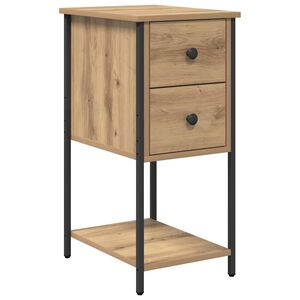 vidaXL &Eacute;jjeliszekr&eacute;ny k&eacute;zműves t&ouml;lgy 32 x 42 x 70 cm Szerelt fa