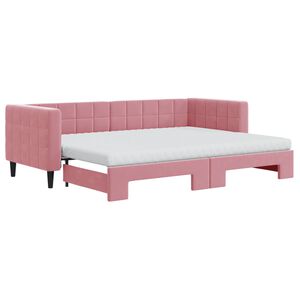 vidaXL r&oacute;zsasz&iacute;n kih&uacute;zhat&oacute; b&aacute;rsony heverő matraccal 80 x 200 cm