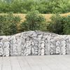vidaXL 10 db &iacute;ves horganyzott vas gabion kos&aacute;r 400x30x80/100 cm