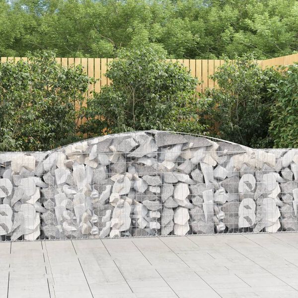 vidaXL 10 db &iacute;ves horganyzott vas gabion kos&aacute;r 400x30x80/100 cm