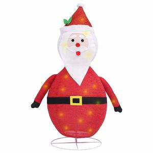 vidaXL dekorat&iacute;v luxus sz&ouml;vet kar&aacute;csonyi LED-es Mikul&aacute;s figura 60 cm