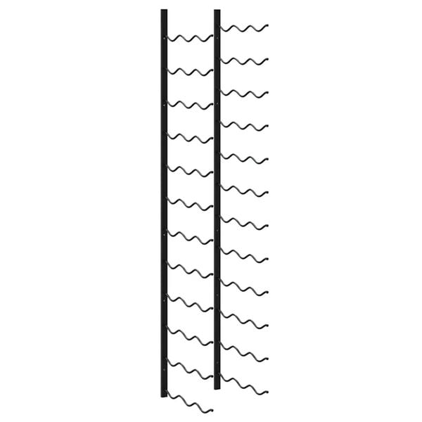 vidaXL fekete vas falra szerelhető bortart&oacute; &aacute;llv&aacute;ny 36 palacknak