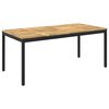 vidaXL Kerti &eacute;tkezőasztal Mosott feh&eacute;r &eacute;s fekete 147 x 88,5 x 75 cm